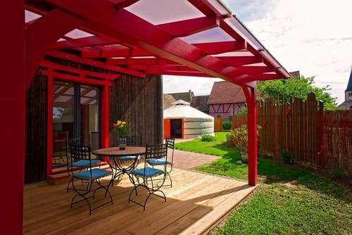 Gite Insolite Haut-Rhin 68 Yourte traditionnelle  mongole en Alsace