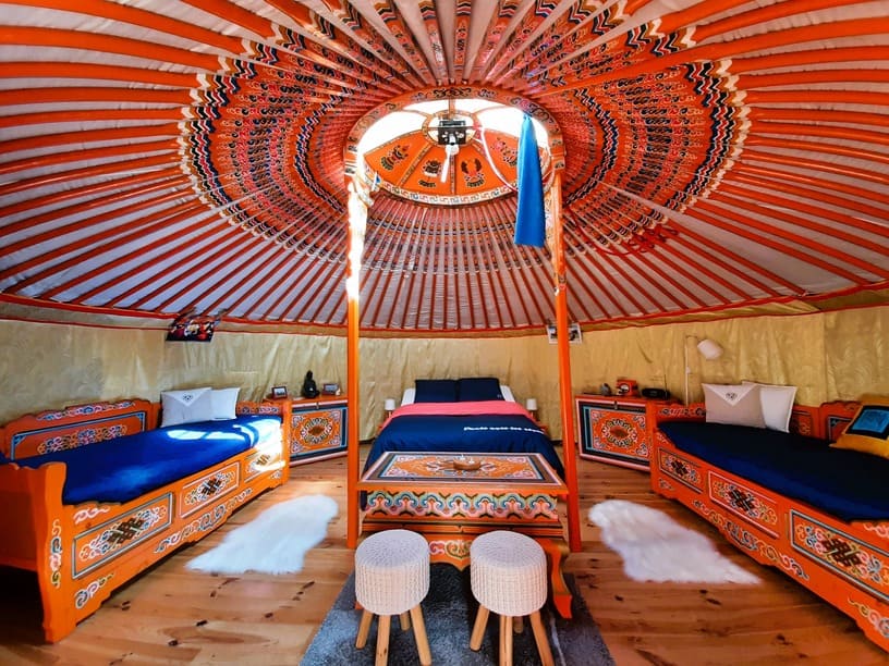 Gite Insolite Haut-Rhin 68 Yourte traditionnelle  mongole en Alsace